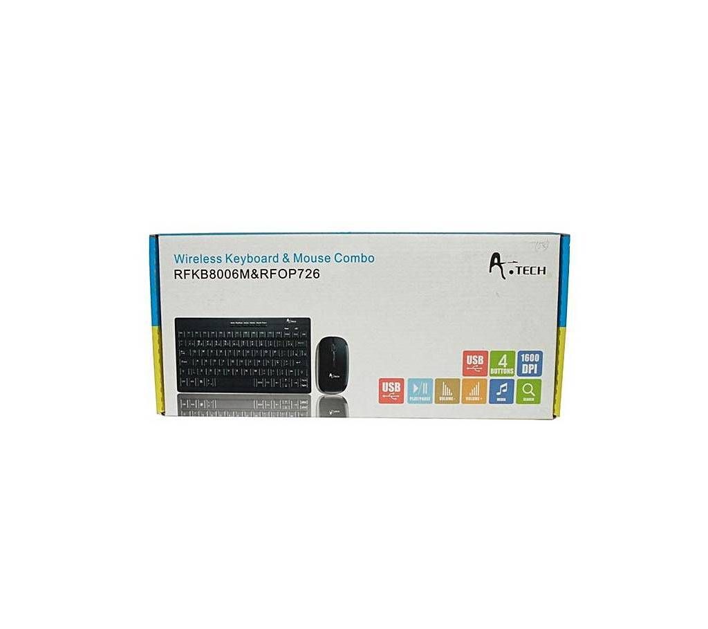 A.Tech 2.4GHz Mini Slim Wireless Keyboard & Mouse