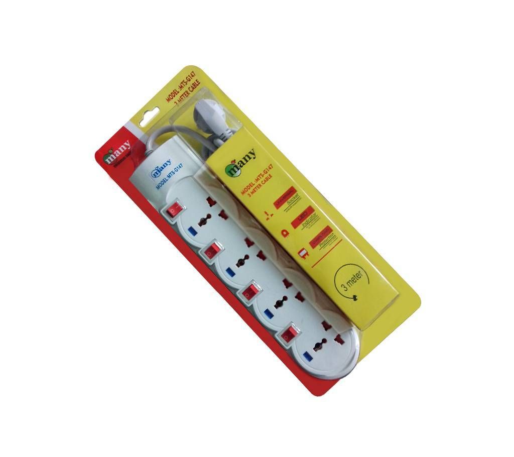 Many MTS-G147 4 Ports Multi Power Socket