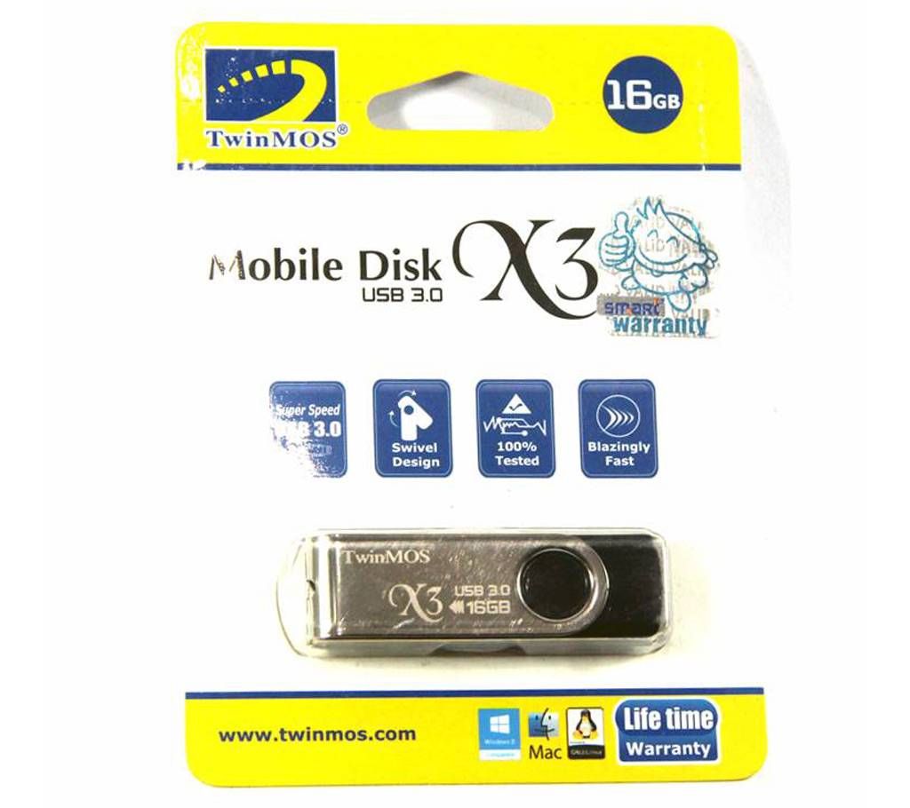 Twinmos X3 16GB USB-3.0 Pen Drive