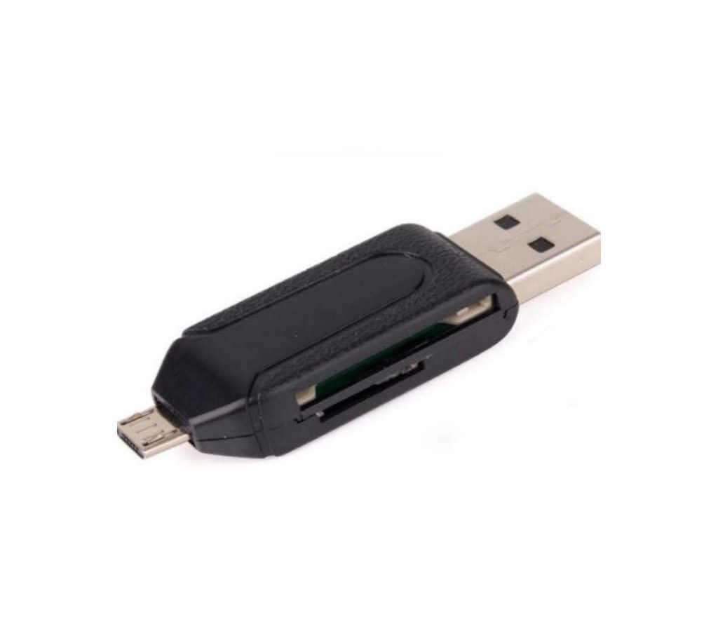 2 in 1 Dual USB Plug OTG + Card Reader 
