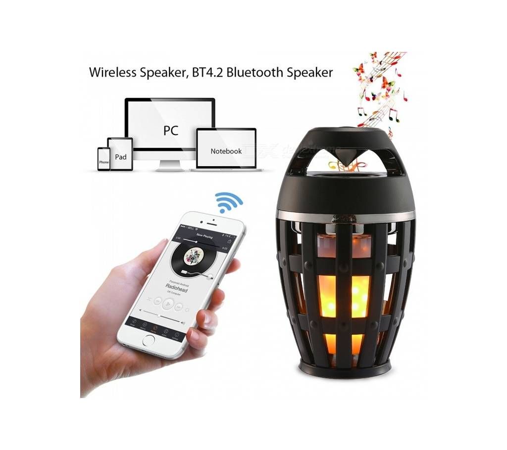 Flame Atmosphere Bluetooth Speaker With LED Light