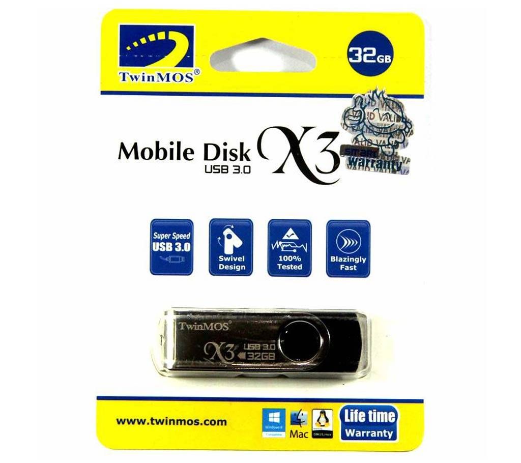 Twinmos X3 32GB USB-3.0 Pen Drive