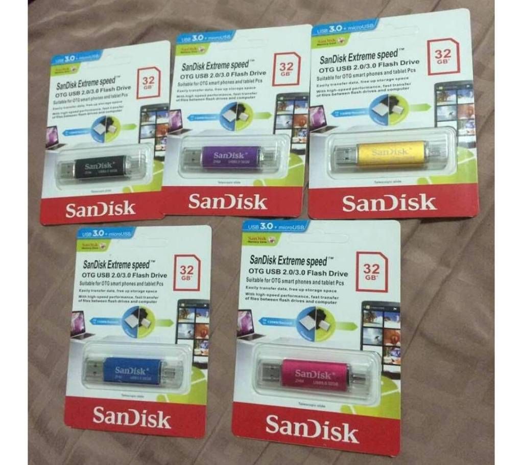 32 GB OTG SAN DISK  PEN DRIVE