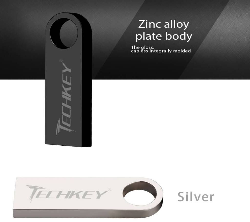 TECHKEY usb flash drive 32GB pendrive waterproof metal