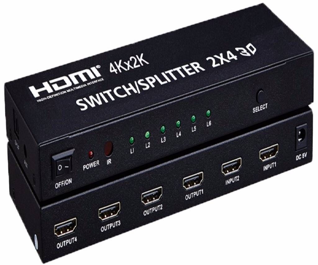 HDMI 4K Switch/Splitter (2 input 4 output)