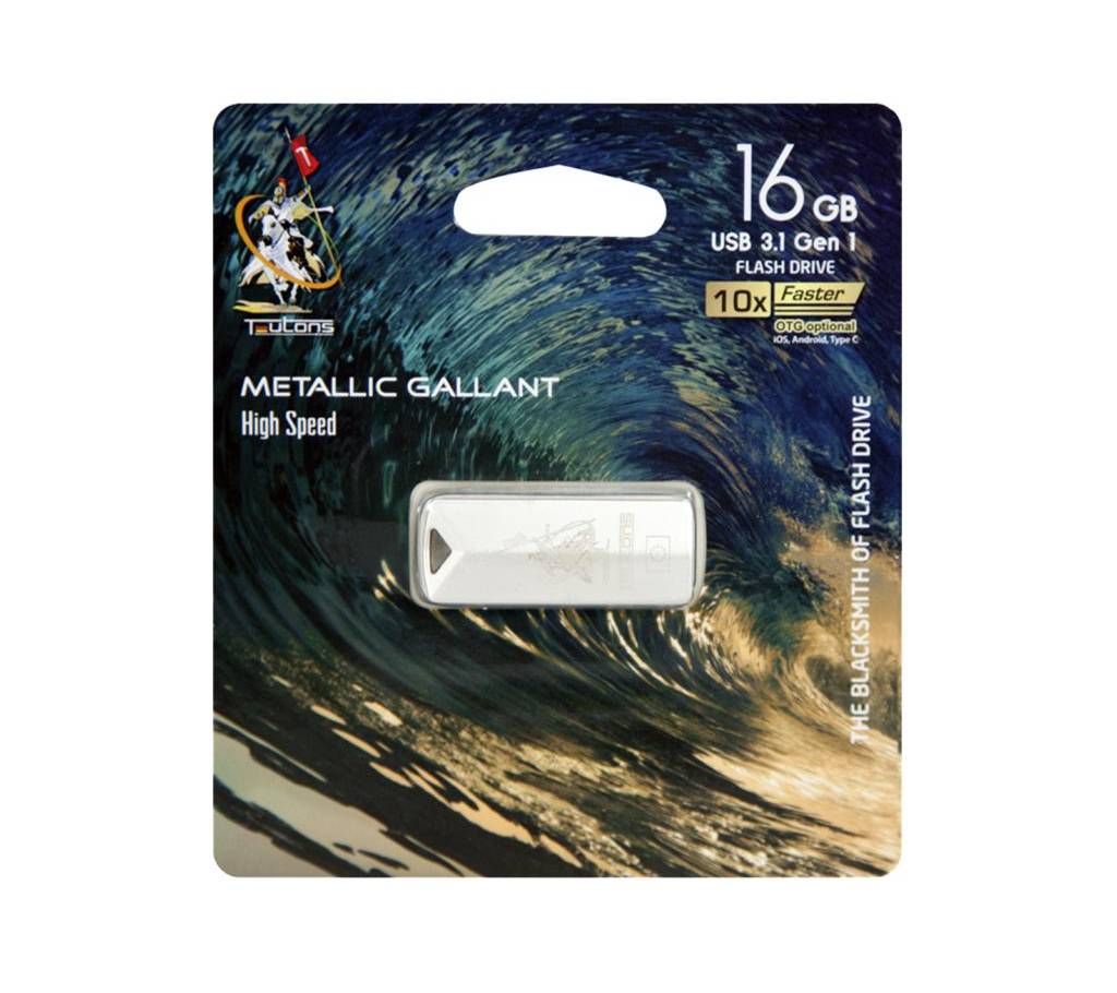 16 GB USB 3.1 Gen 1 TEUTONS Metallic Gallant Flash Drive