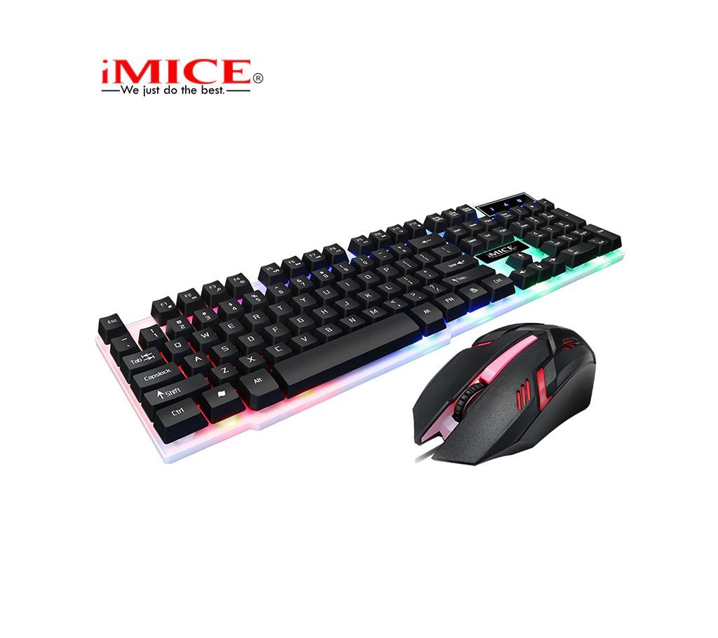 Imice KM-680 Keyboard mouse set wired USB luminous game keyboard mouse set backlight key mouse