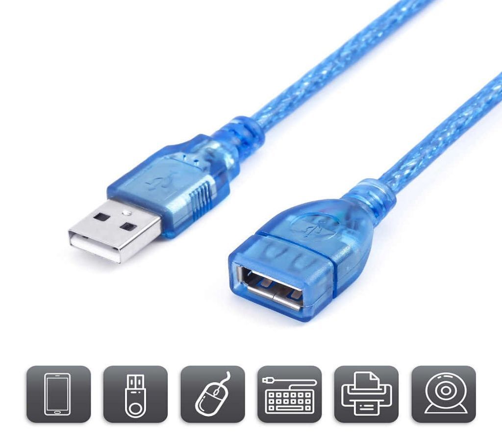 USB 2.0 Extension Extender Cable A Male to Female Cord Adapter 1.5M