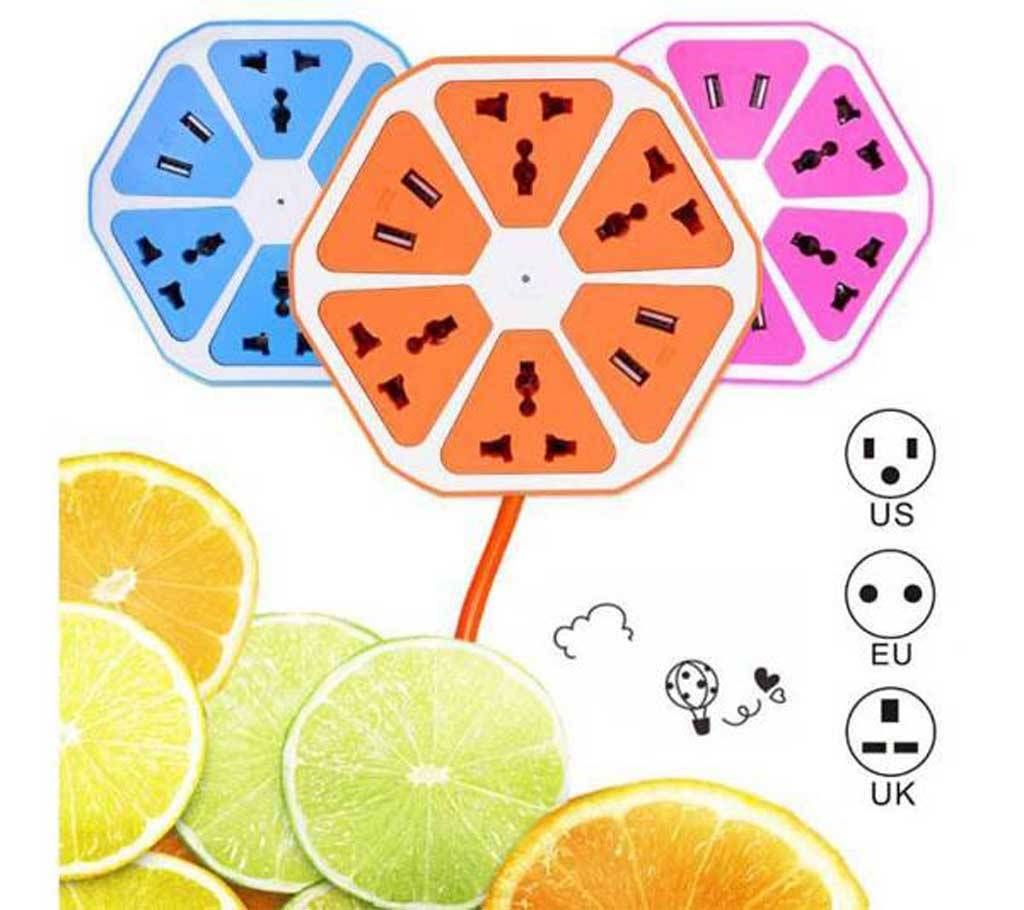 Universal hexagon shape power socket  