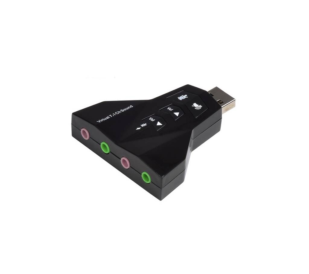 7.1 Channel Double USB 3D Sound Card Adapter