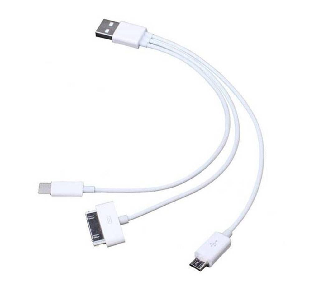 iPhone 3 in 1 USB Data Charging Cable