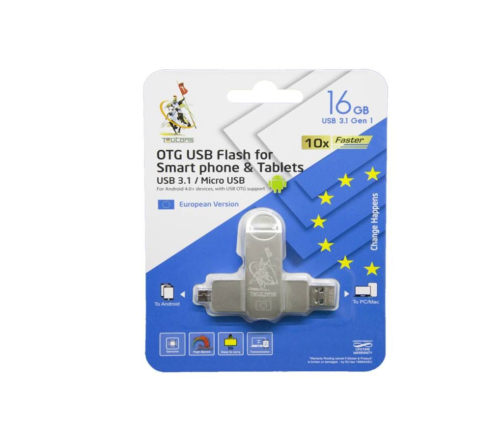 TEUTONS OTG USB Flash Drive 16 GB