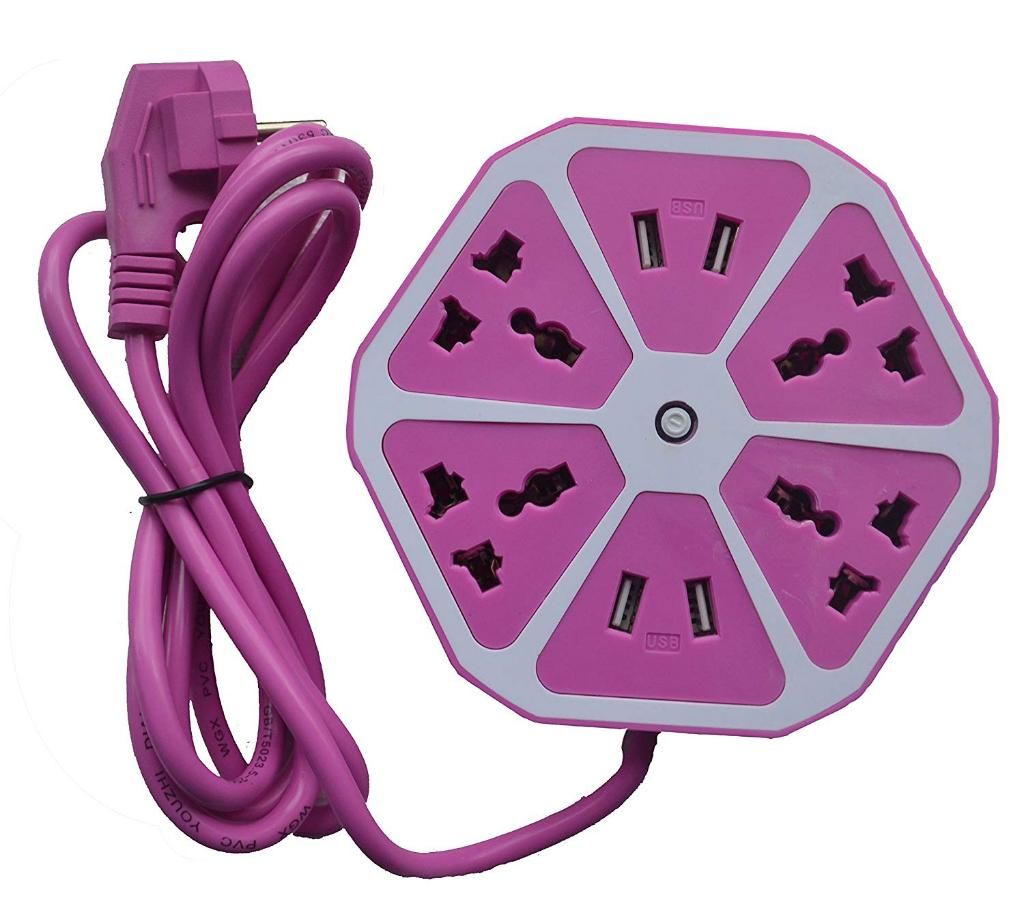 4 USB Multiplug with USB hub 