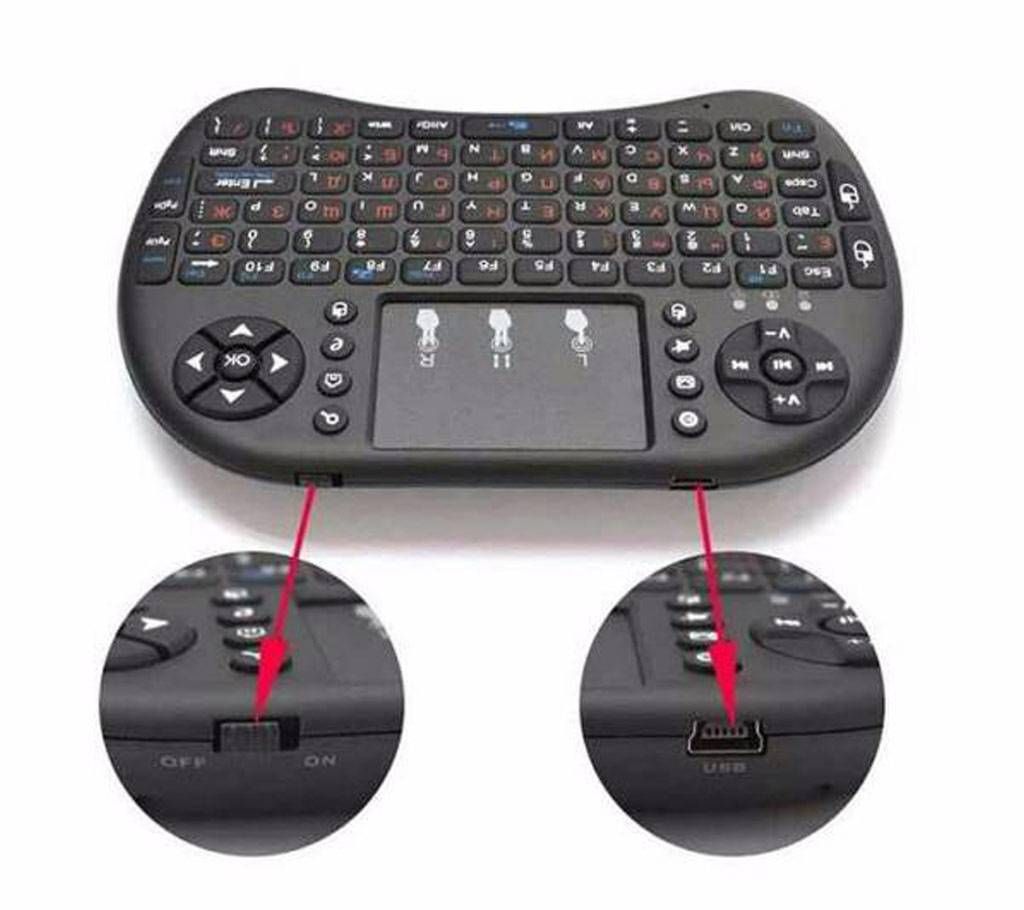 rechargeable wireless mini key board 