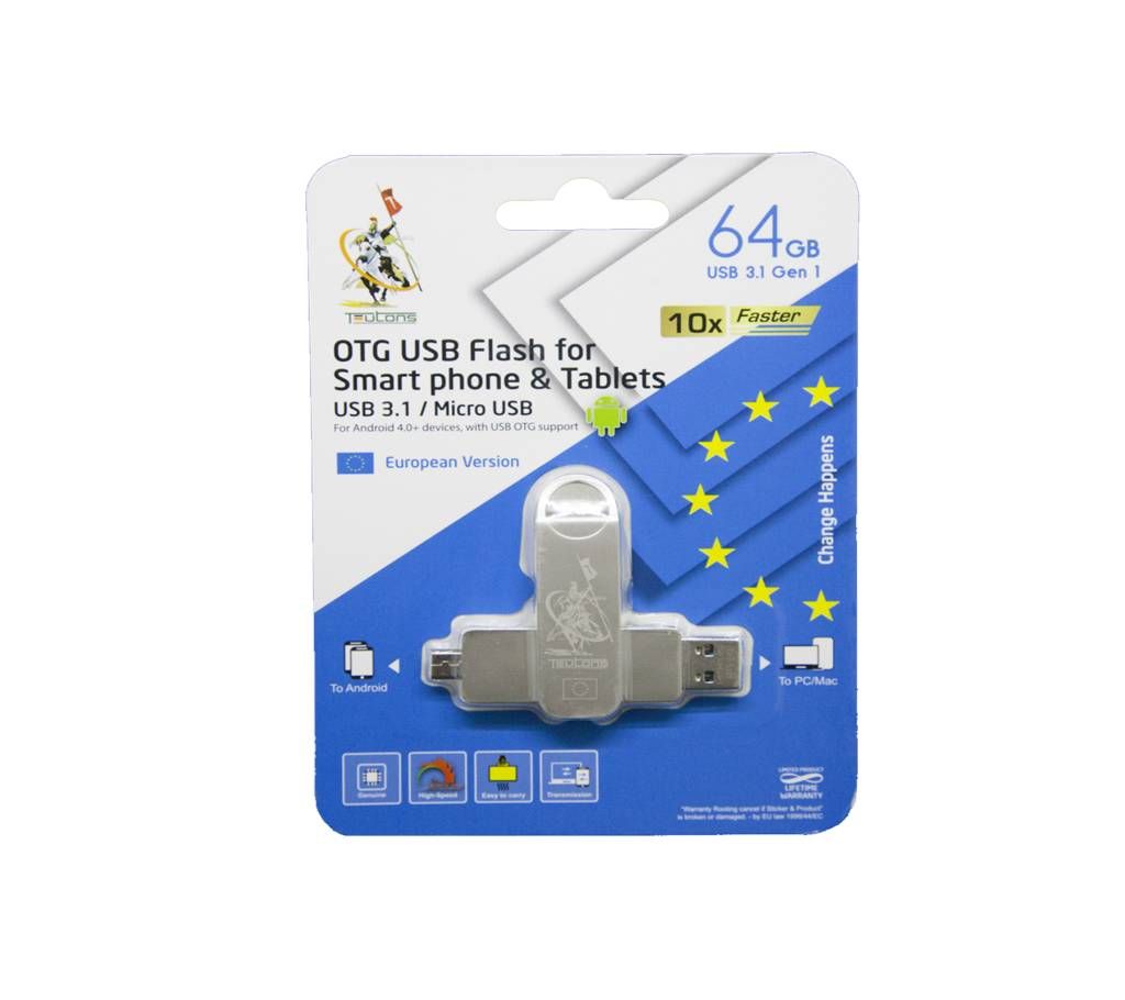 TEUTONS OTG USB Flash Drive 64 GB