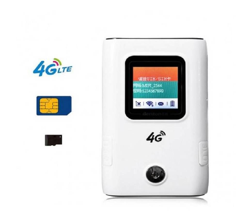 4G Wifi Pocket Router 6000mAH Power Bank With Sim Card Slot LCD Display Up to 10 User