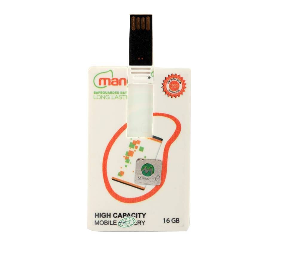 Mango Card Shape 16GB Pendrive