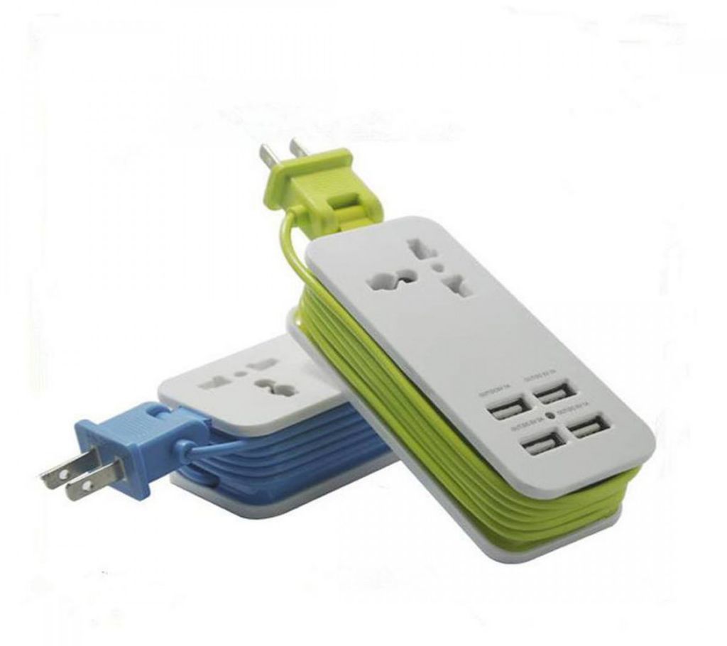 5 in 1 USB Charger Socket - 4 USB Universal