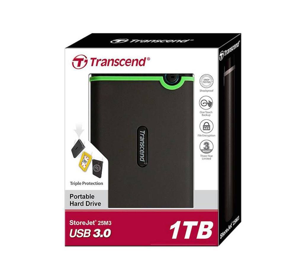 
Anti-shock 1TB Transcend USB3.0 External HDD
