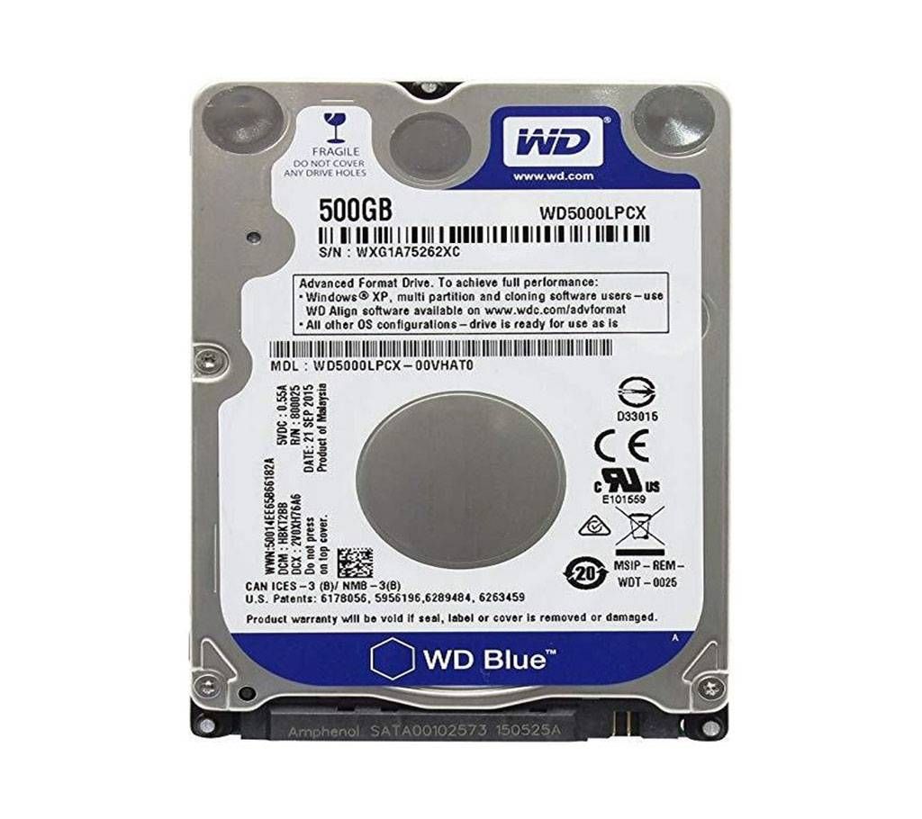 WD BLUE 500 GB Laptop Internal Hard Disk Drive (WD5000LPCX)