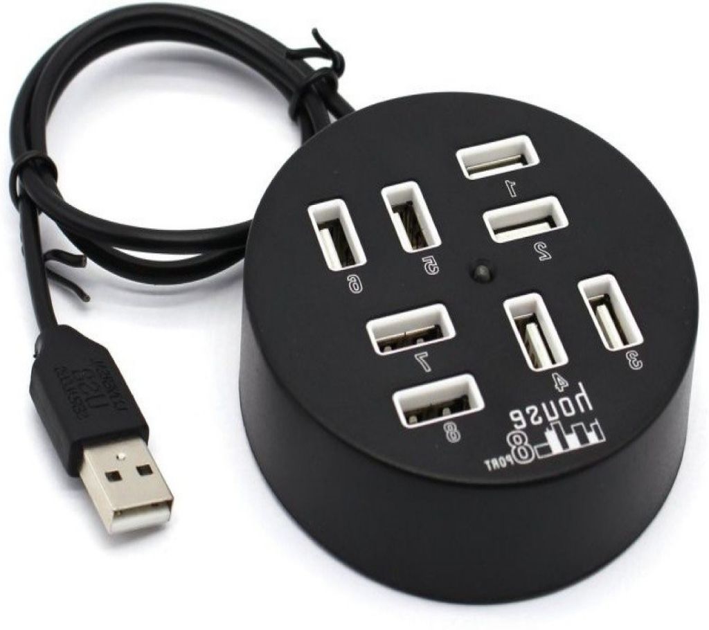 ReTrack Circular 8 Port USB 2.0 Portable Round USB Hub