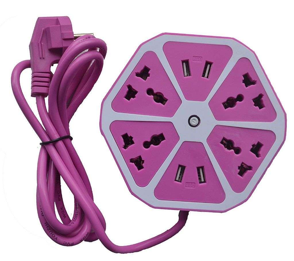 Original 4 USB And Four Socket Multiplug