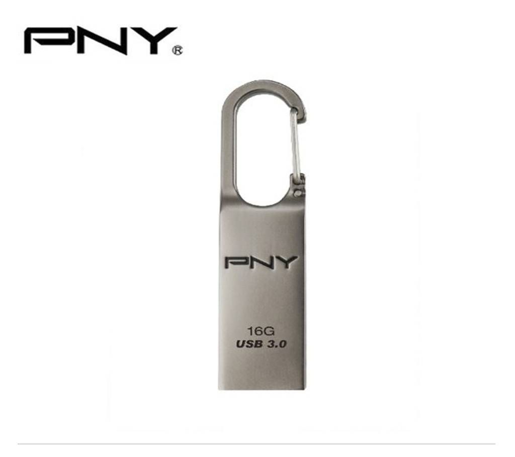 PNY USB Flash Drive 16GB Loop Turbo USB 3.0 Metal
