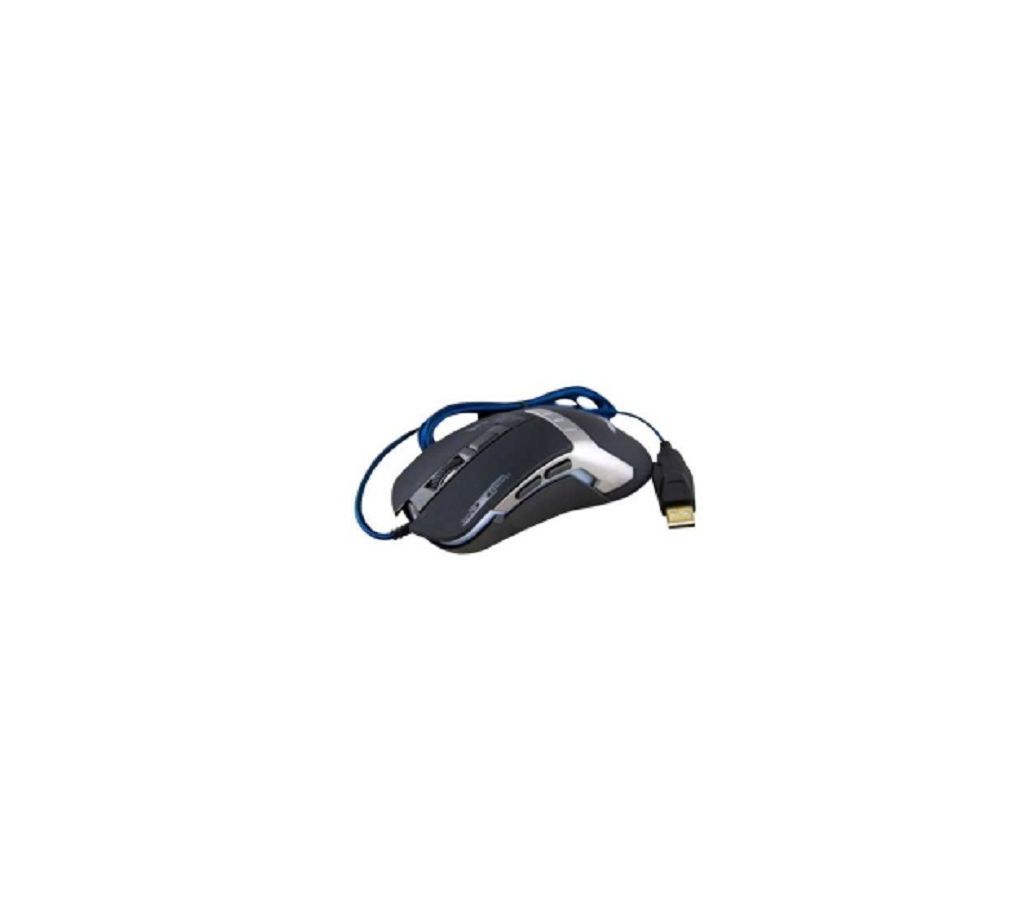 HV-MS739 2400DPI Adjustable USB Wired Gaming Mouse - Black
