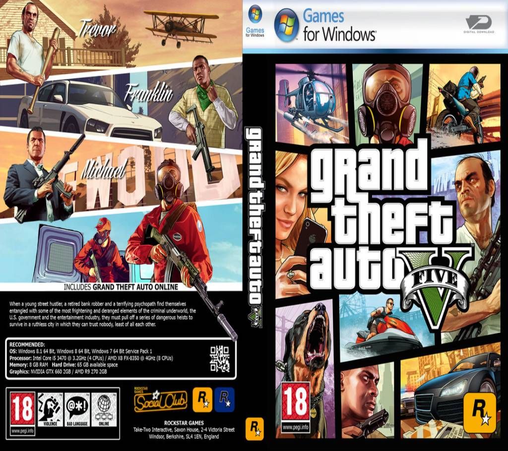 Grand Theft Auto 5 PC DVD