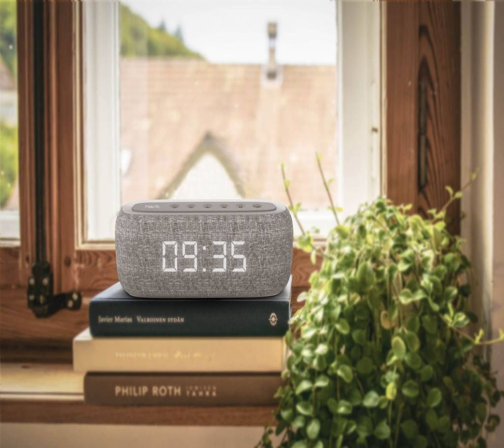 HAVIT M29 wireless Portable Home 3D Stereo speaker with Digital Alarm Clock 