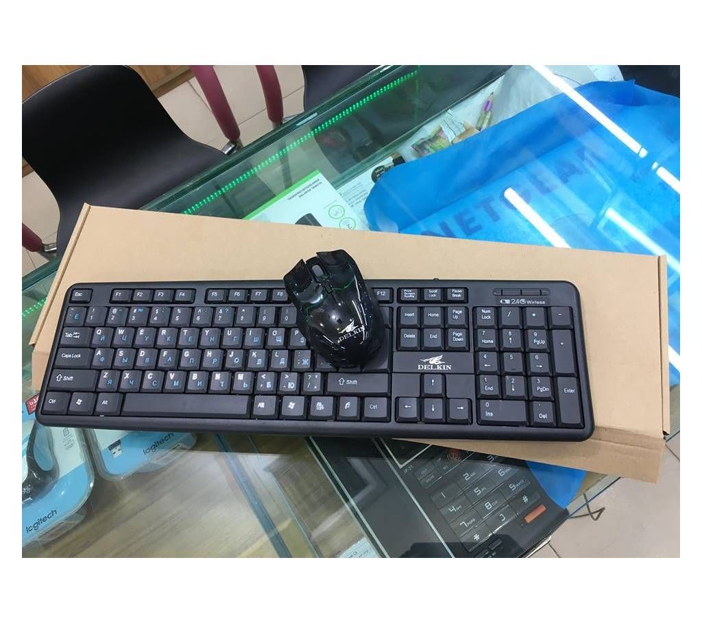 Delkin Wireless Keyboard Mouse Set