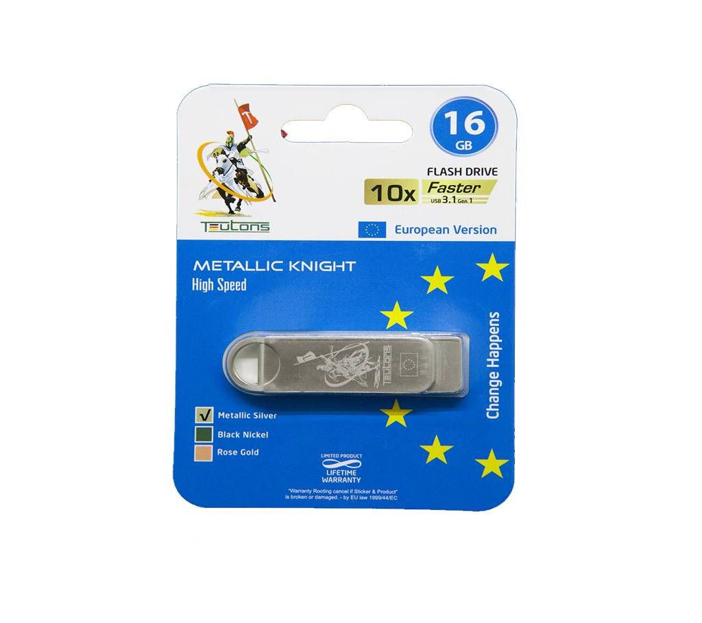 Teutons Metallic Knight Pendrive 16GB (metallic Silver)
