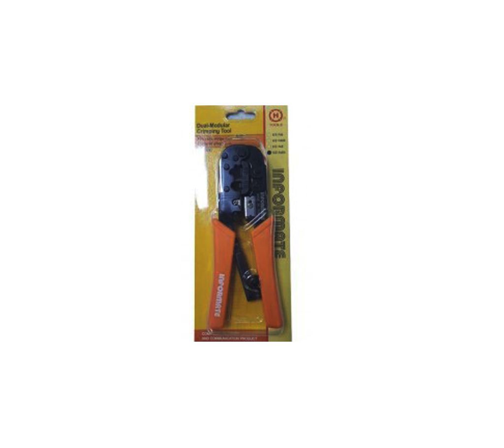 MODULAR CRIMPING TOOL INFORMATE RJ45, RJ11 WITH CABLE CUTTER