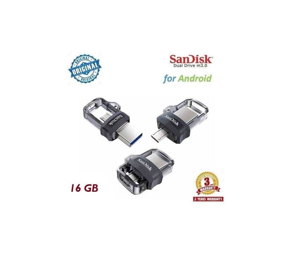 Sandisk Original Duel Drive (USB & OTG pendrive) 16GB