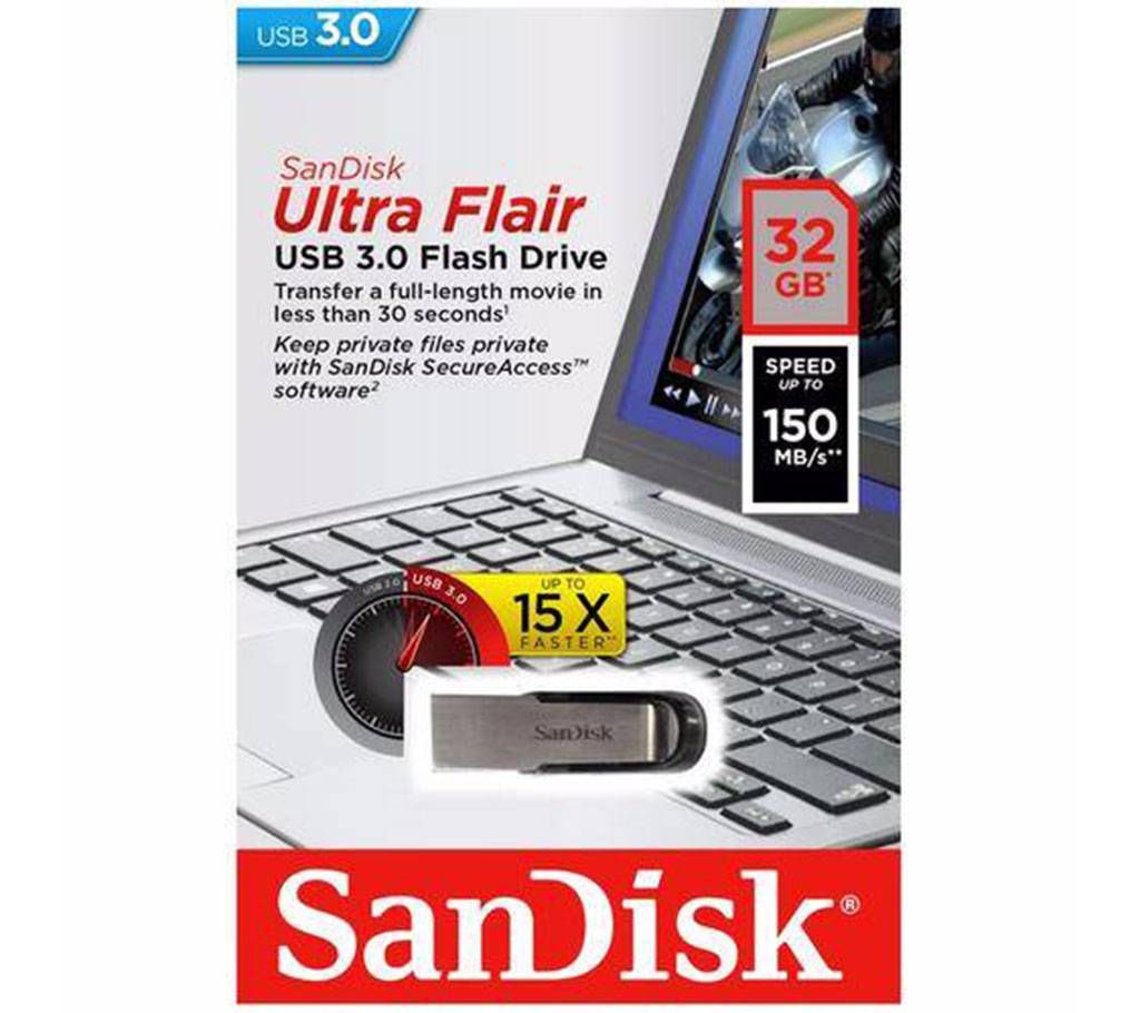 SANDISK USB 3.0 FLASH DRIVE 32GB