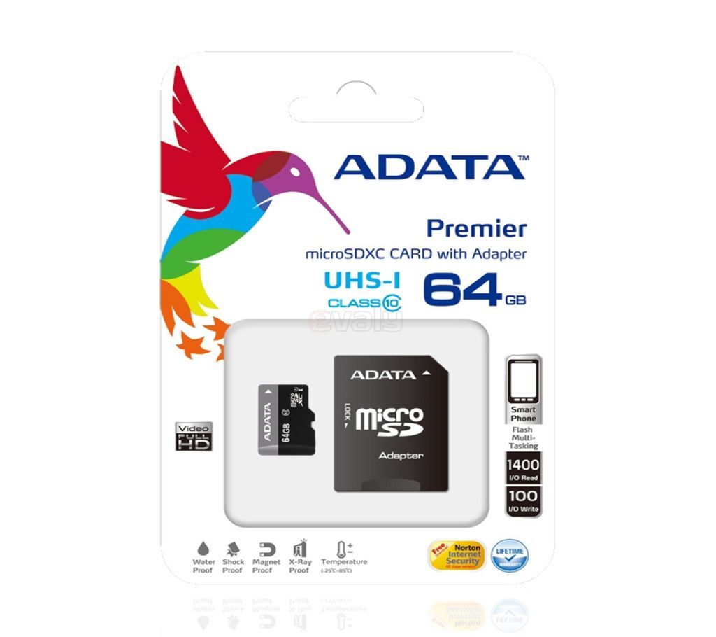 ADATA 64 GB Micro SDHC Card Class 10
