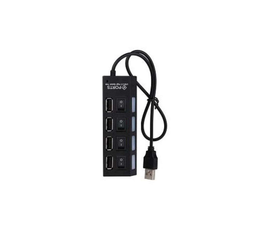 4 Port USB 2.0 HUB With Individual Power Switch