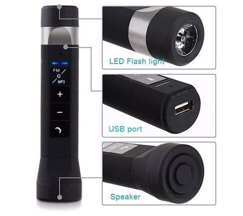 Multi functional speaker cum power bank +torch 