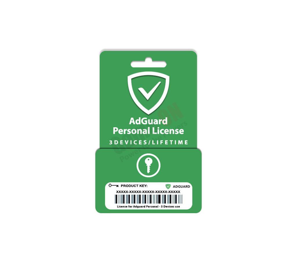 AdGuard Personal (Genuine License Key) 3Devices/Lifetime