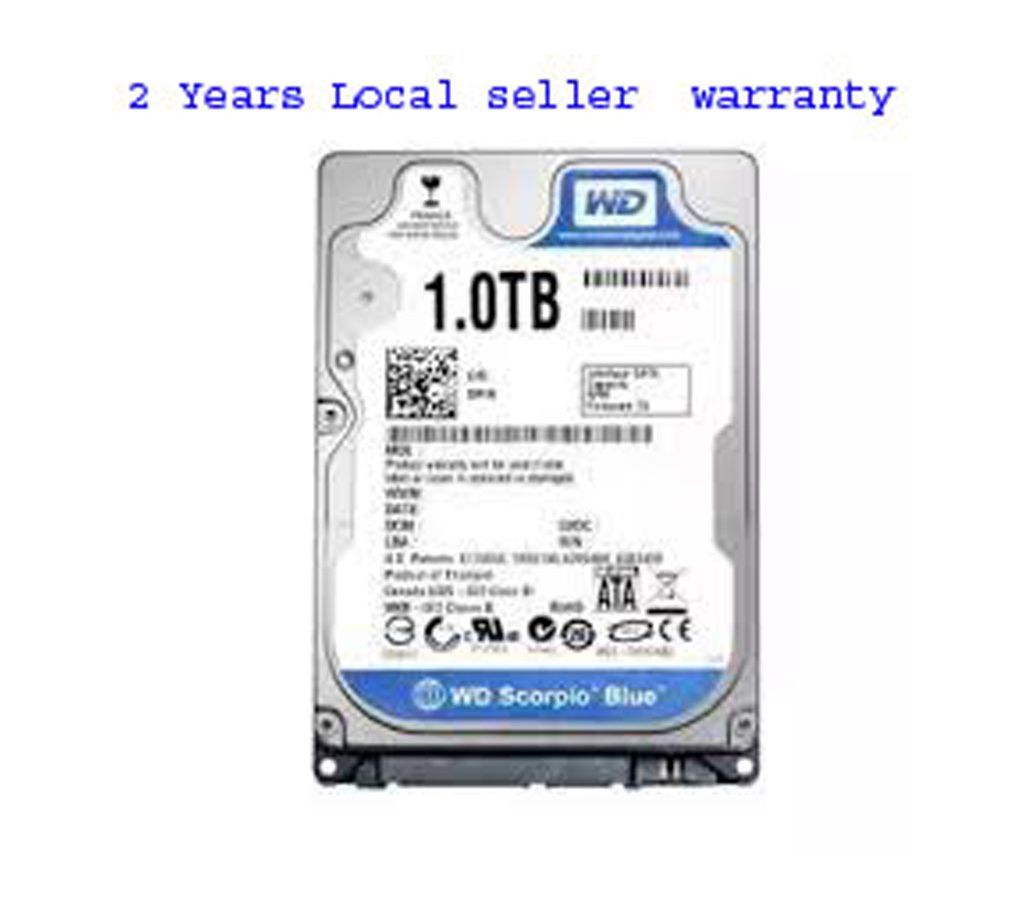 WD Blue 1TB Mobile Hard Disk Drive - 5400 RPM SATA 6 Gb/s 64MB Cache 9.5 MM 2.5 Inch - WD10J31X