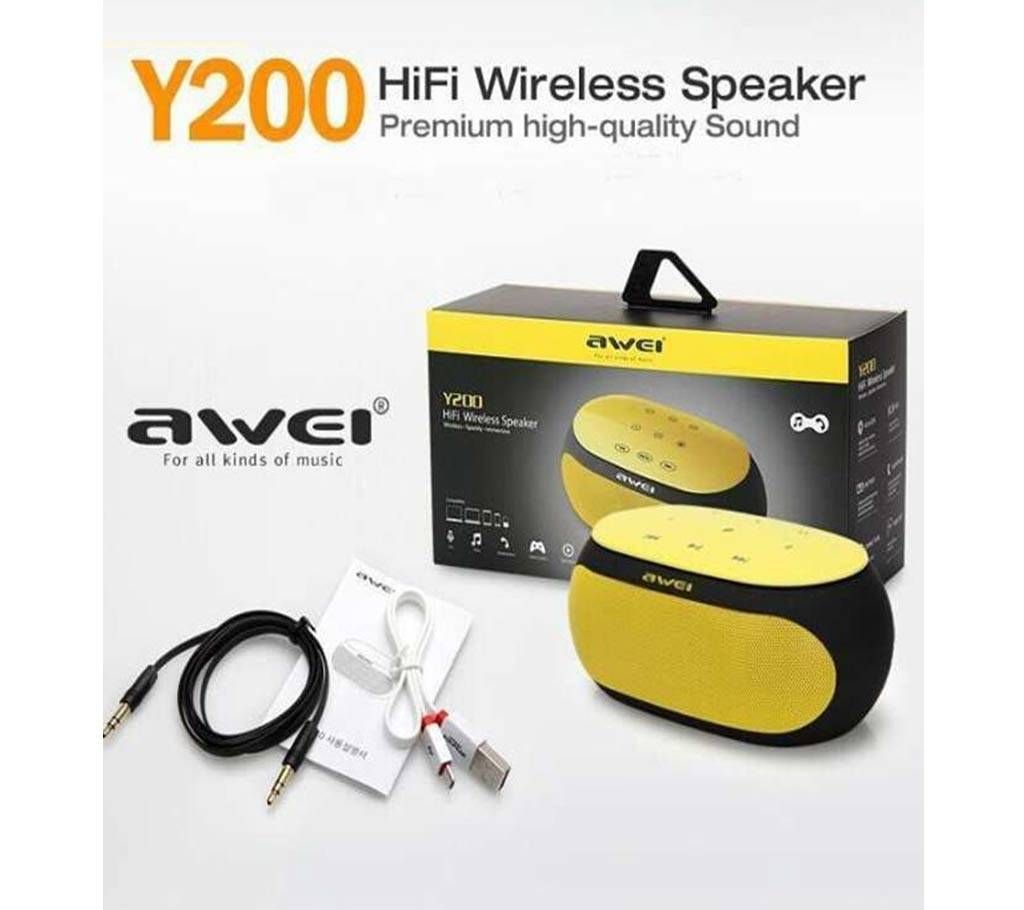 Awei Y200 Hifi Portable Wireless Bluetooth Speaker - Dnm