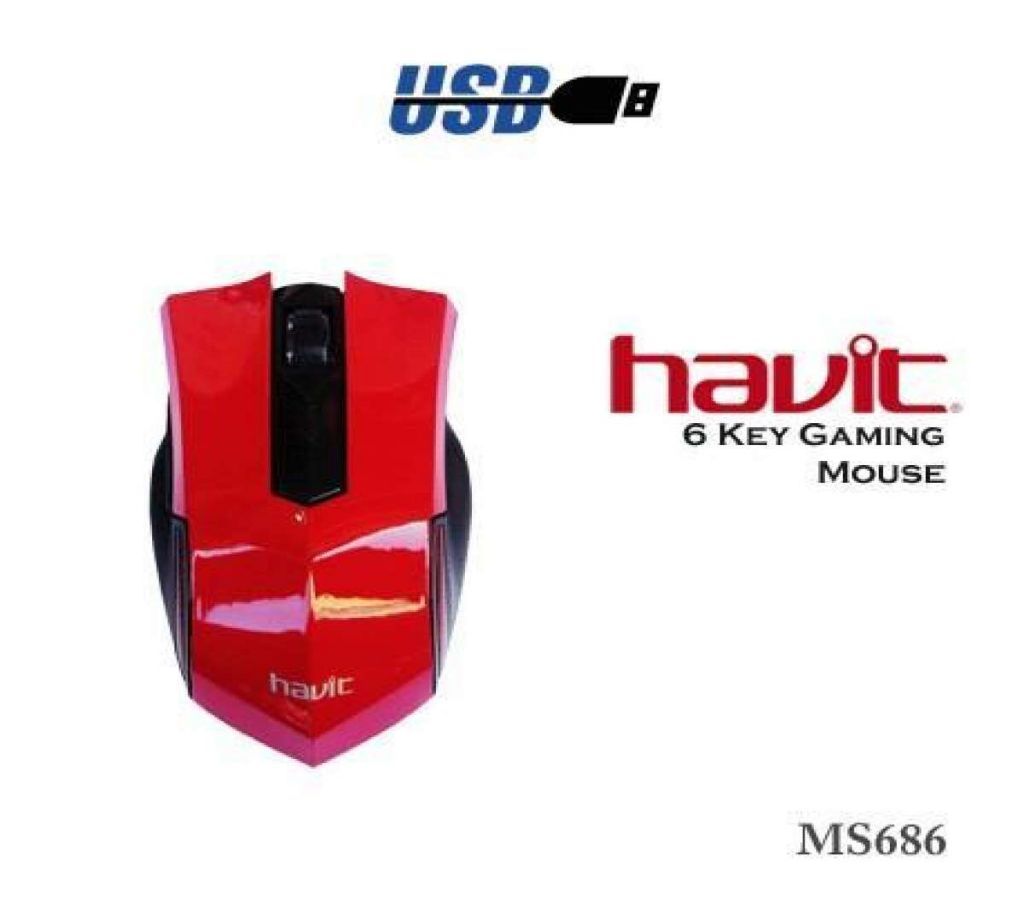 Havit HV-MS686 6 Keys USB Interface Gaming Opticle Mouse