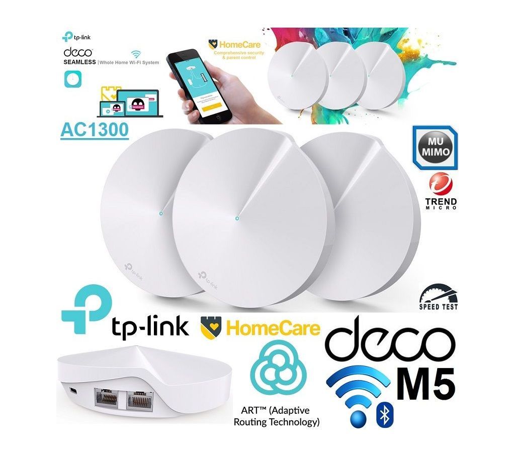 TP-Link Deco M5 AC1300 Secure Whole Home WiFi Router with Access Point