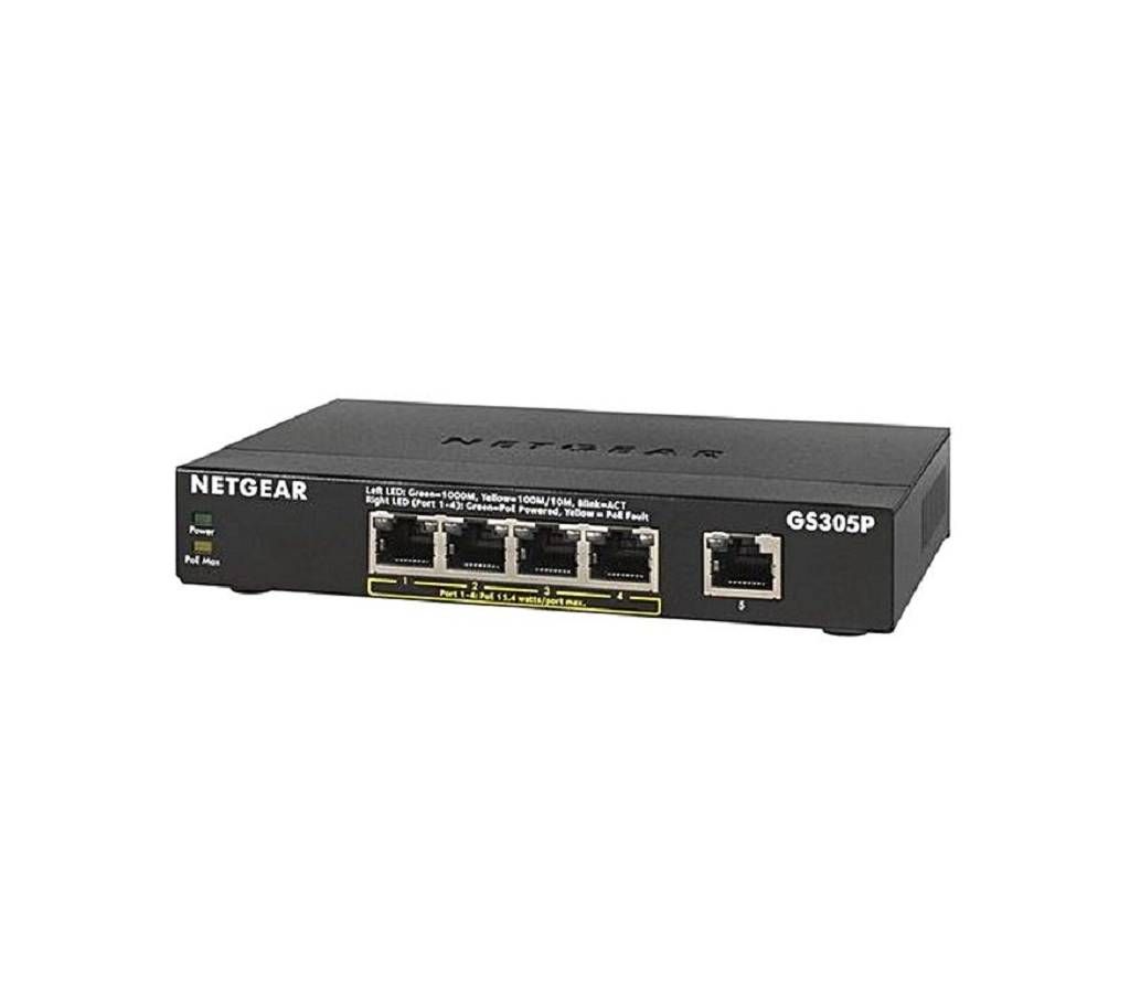5-Port Gigabit Desktop Switch + 4-Port PoE 3 Years Warranty
