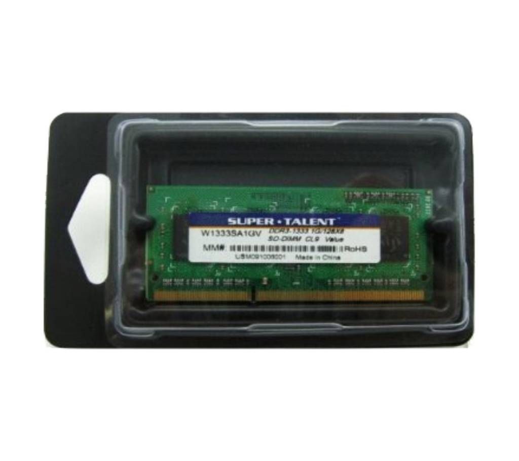 Super Talent 1GB DDR3 1333 Notebook Ram