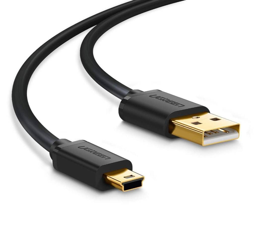 USB 2.0 A Male To Mini 5 Pin Male cable 1M