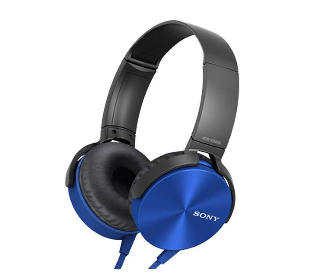 sony extra bass headphone blue