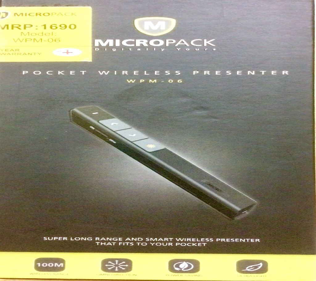 Micro Pack wireless Projector presenter with slideshow