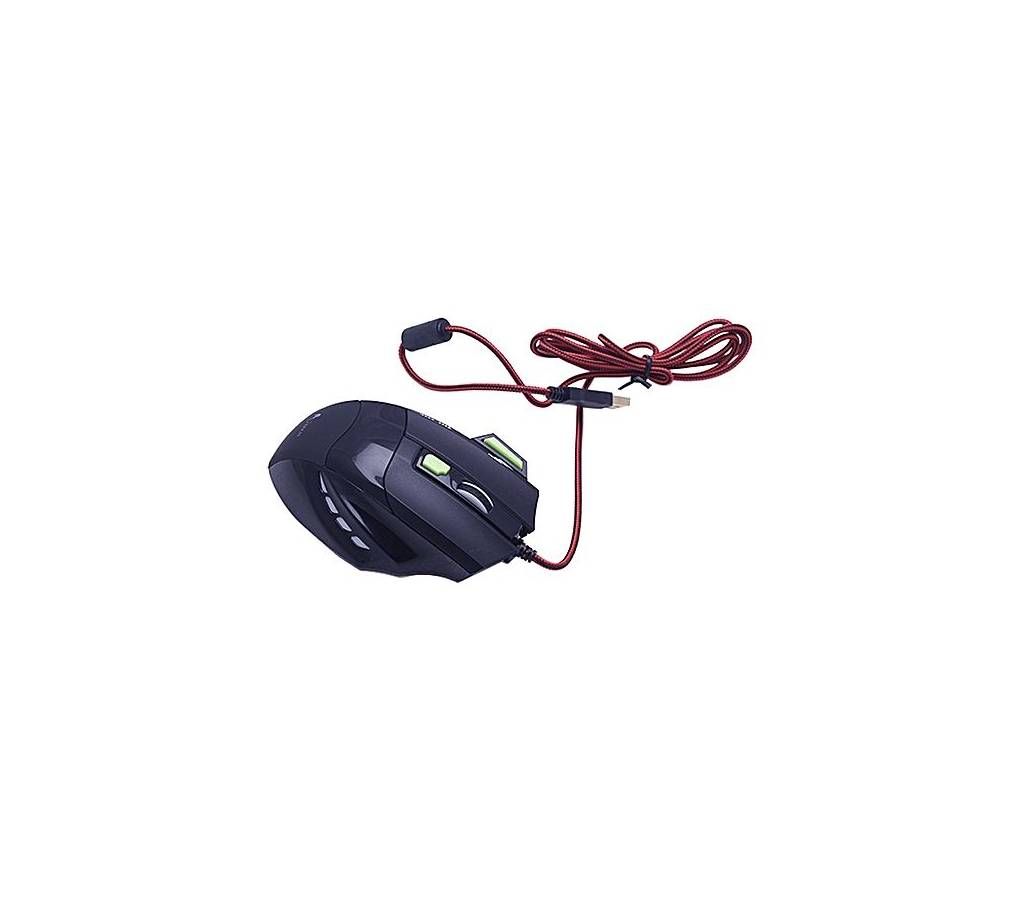 A.Tech USB Wired Fire Gaming Mouse - Black