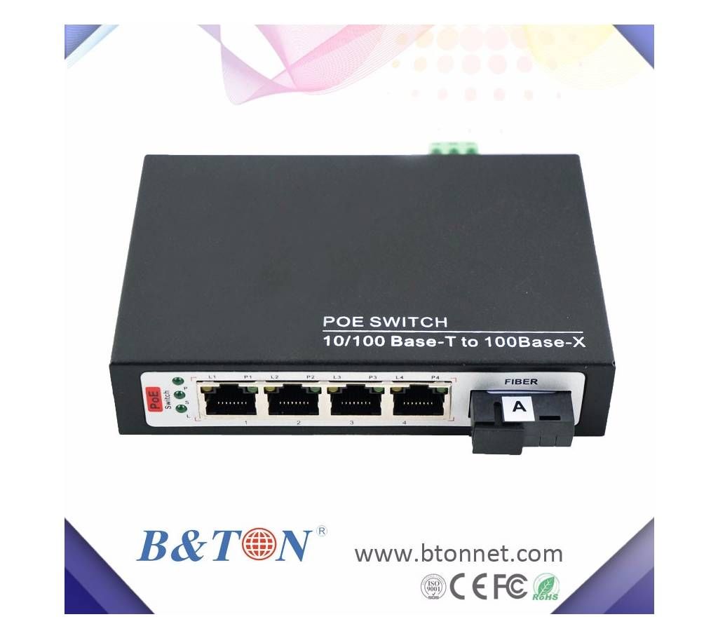 Full Gigabit(100/1000) 4 POE+1RJ45 Internet Switch 